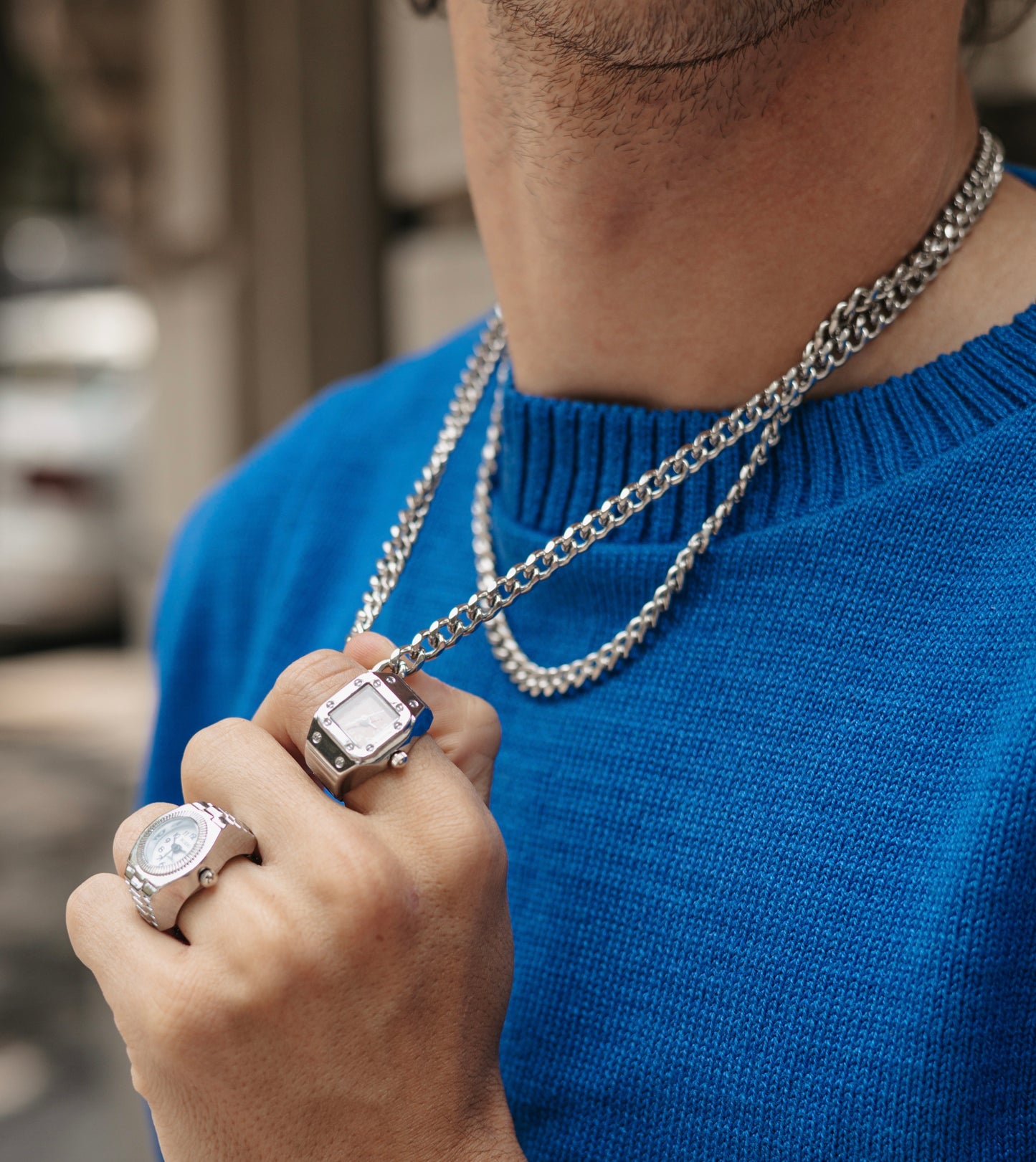 Collar cadena eslabones grandes