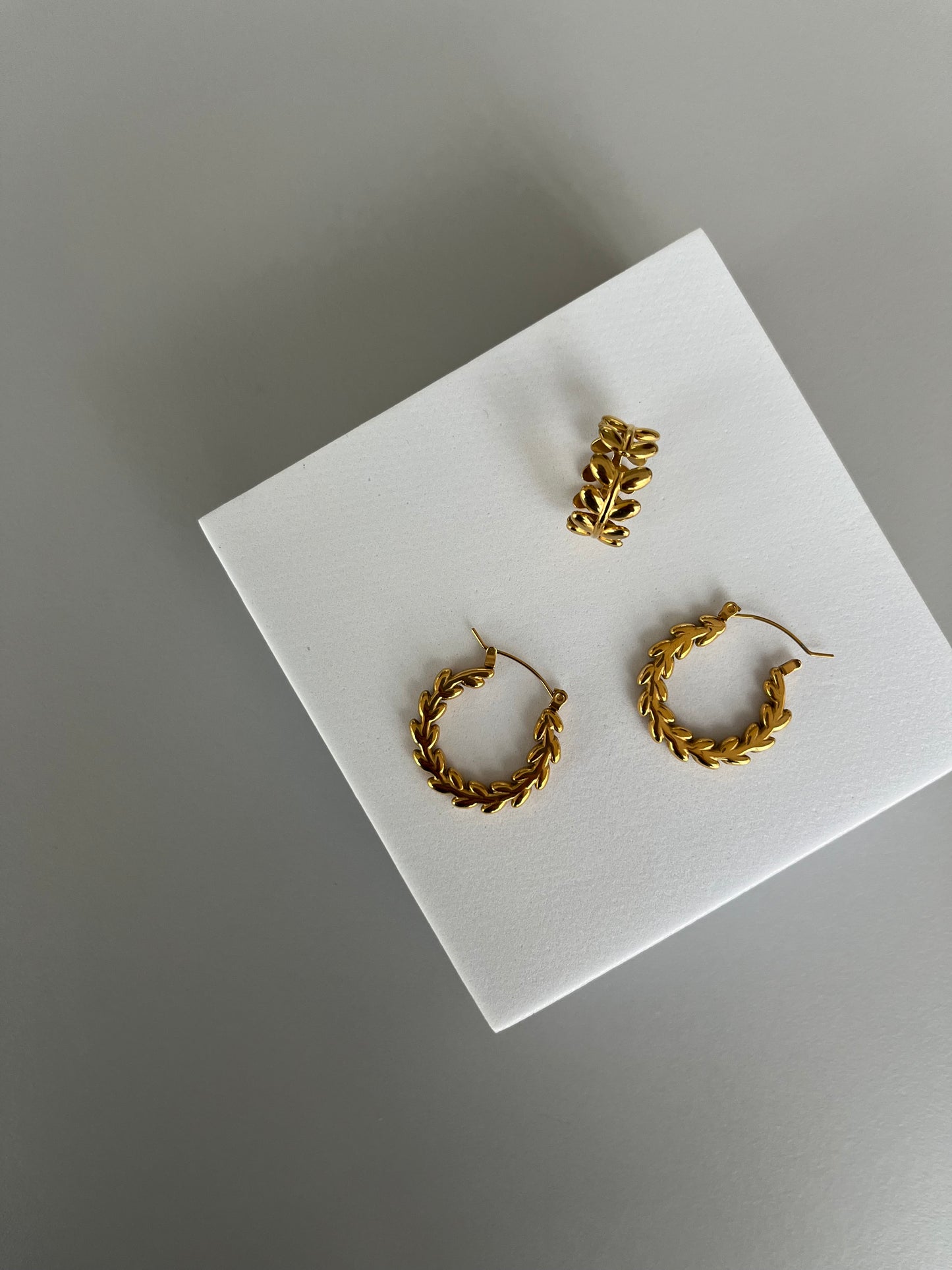 Set hojas doradas