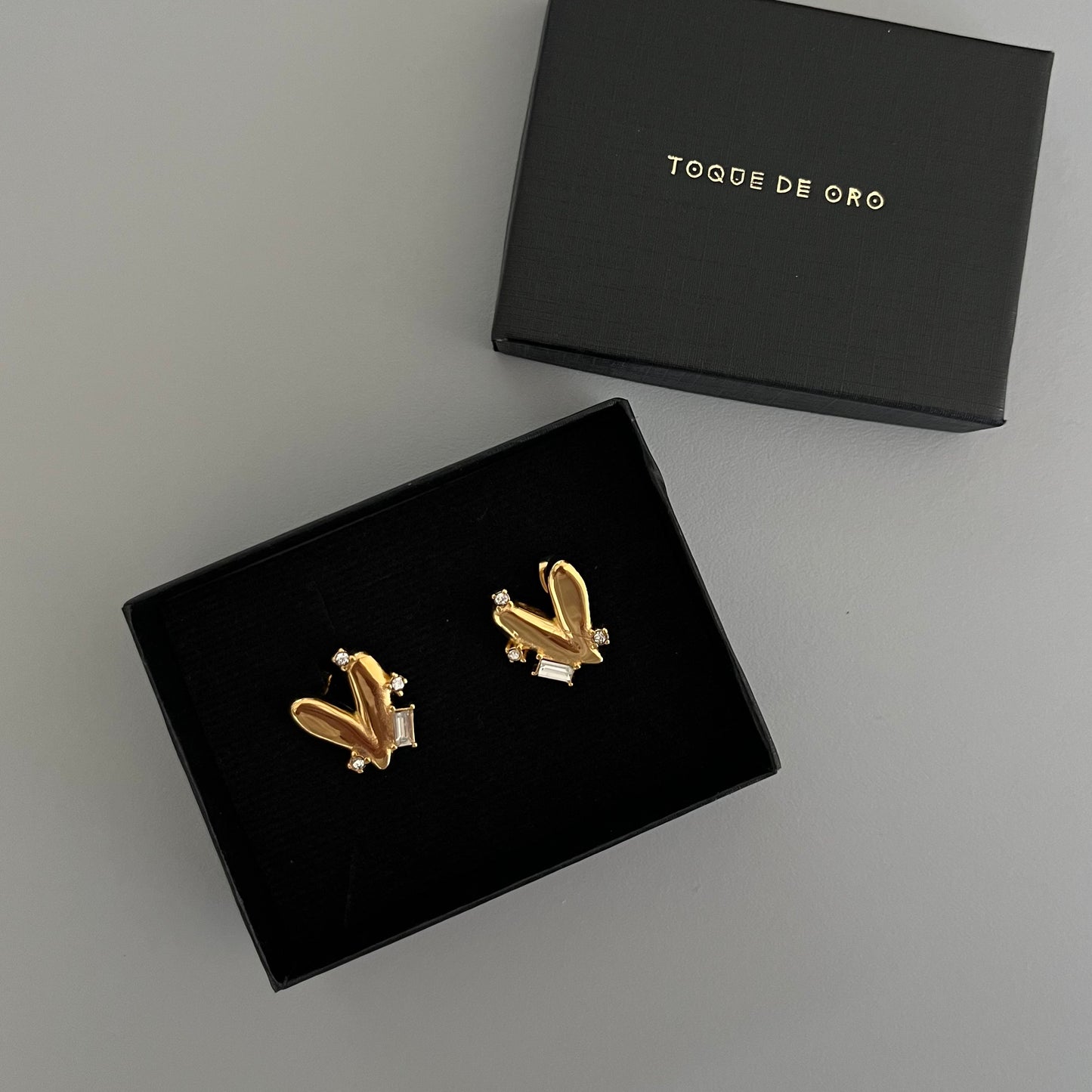 Aretes corazón chunky