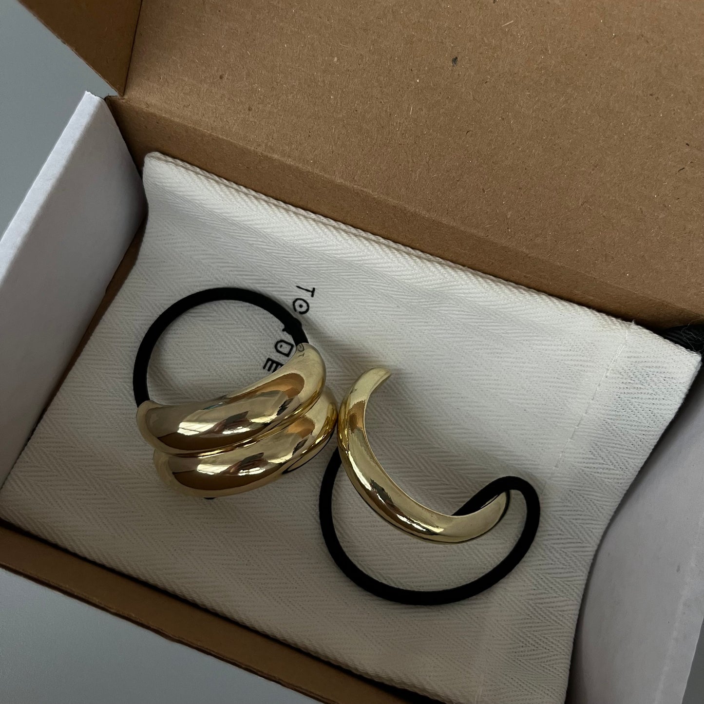 Set hair cuffs dorados
