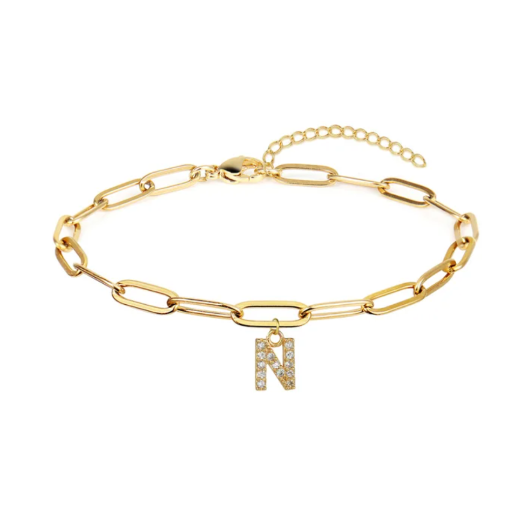 Pulsera eslabones con inicial
