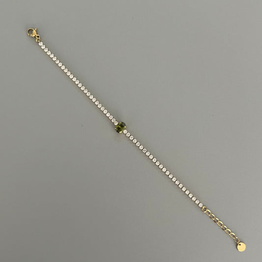 Pulsera óvalo verde