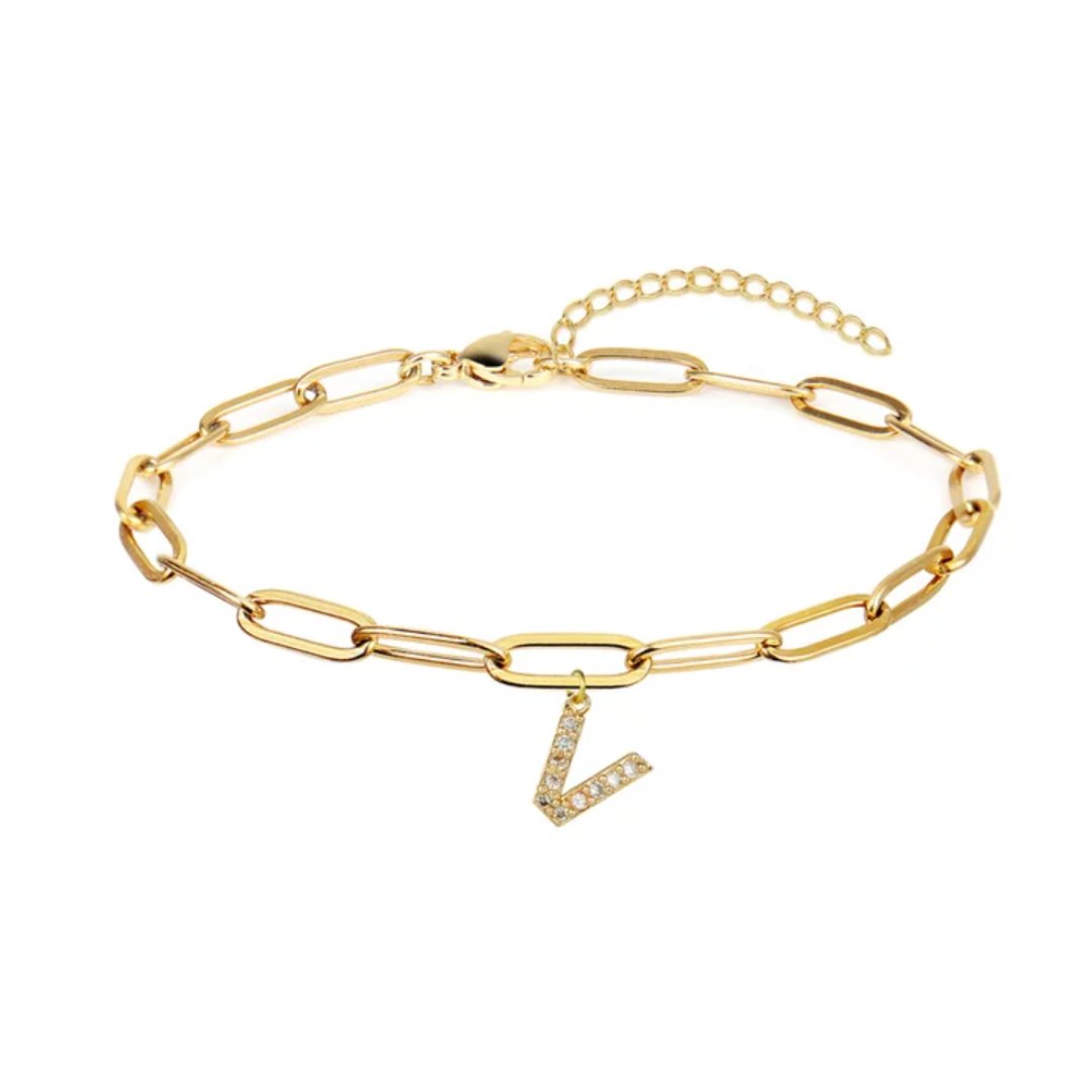 Pulsera eslabones con inicial