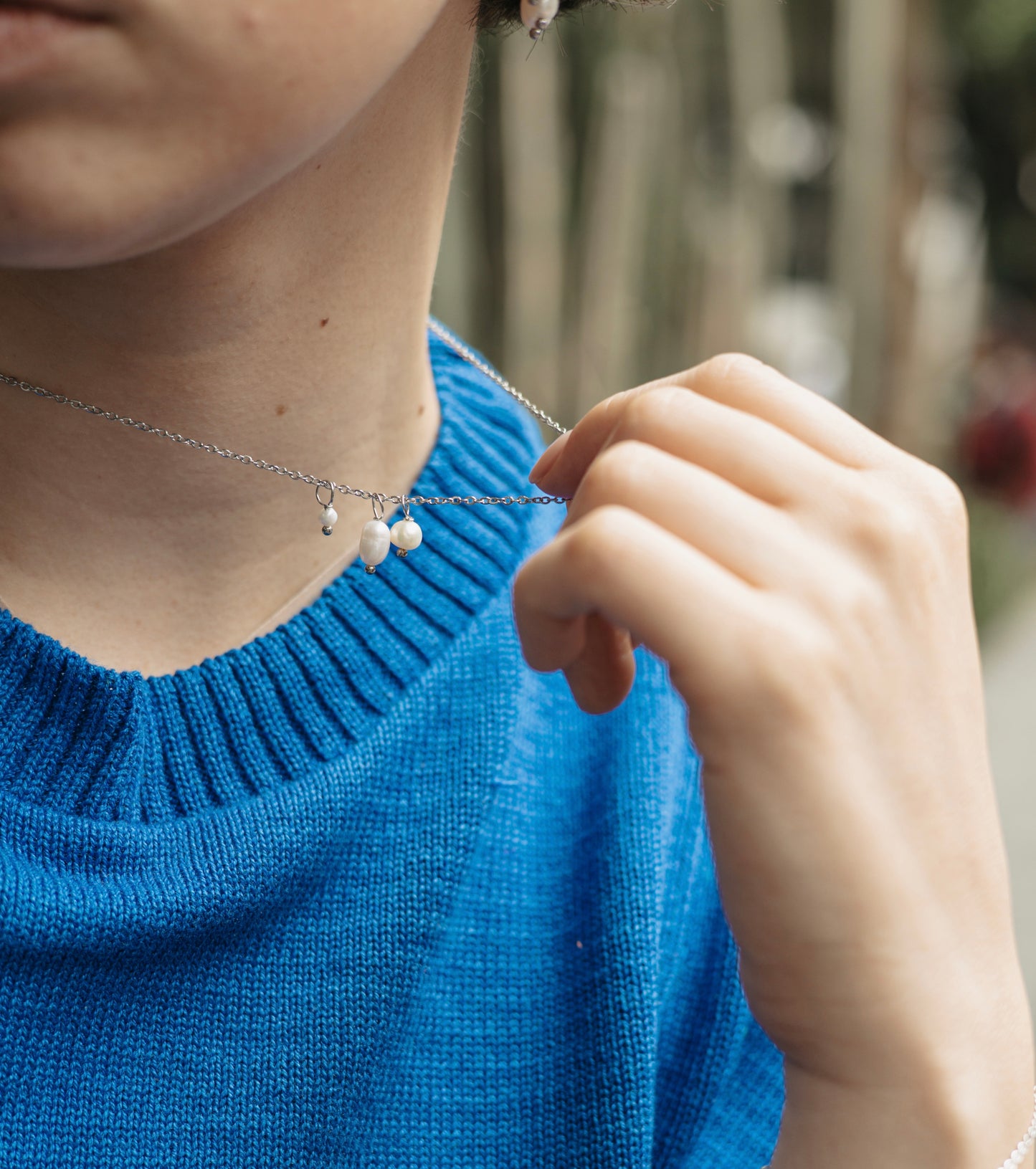 Collar perlas ajustables
