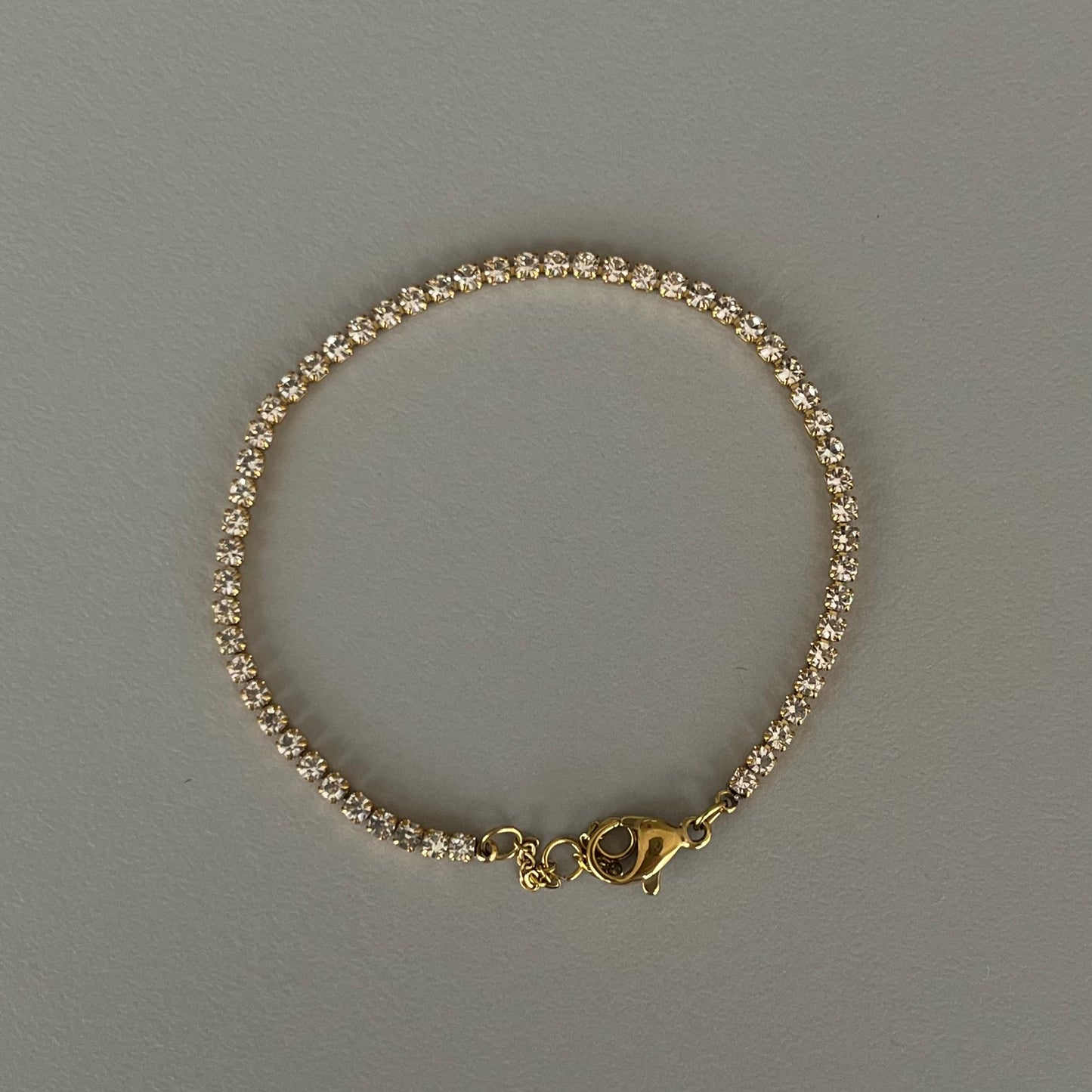 Pulsera tennis dorada