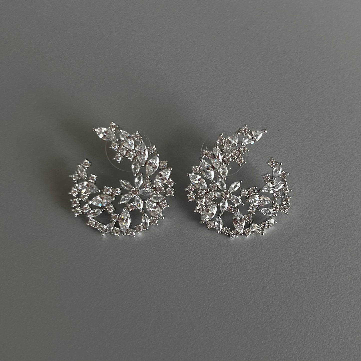 Aretes flor espejo