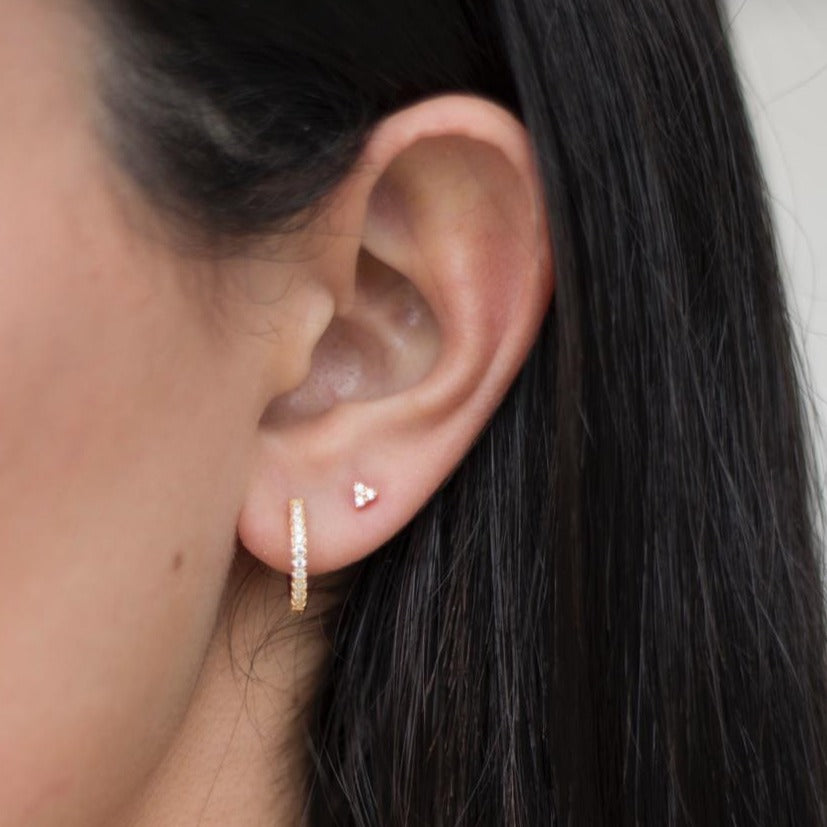 Piercing trío de zirconias