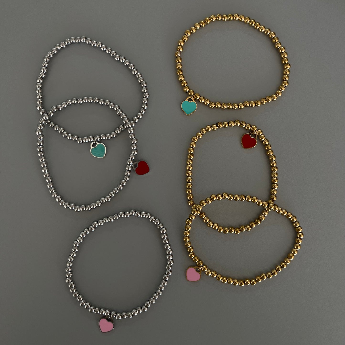 Pulseras corazón esmalte