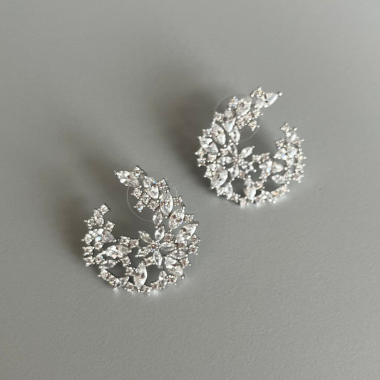 Aretes flor espejo
