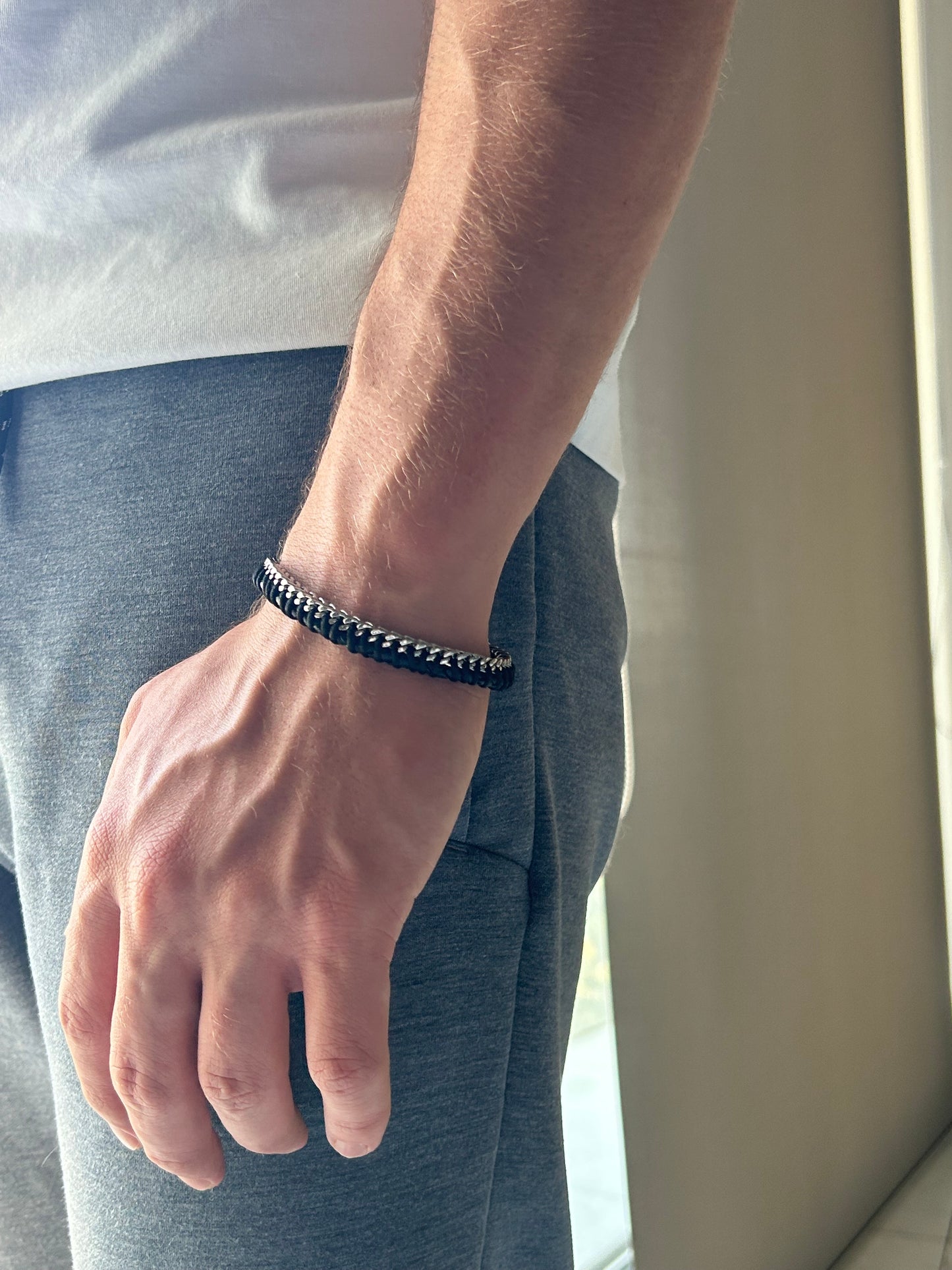 Pulsera cadena con cuerda