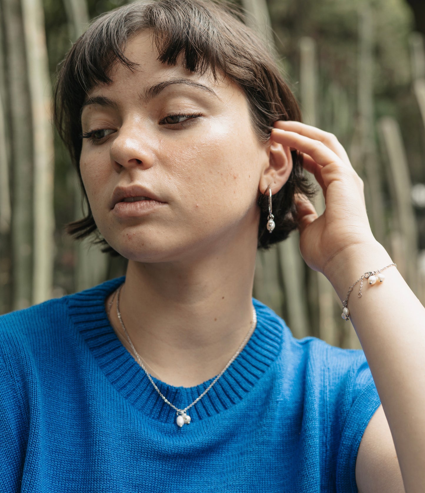 Collar perlas ajustables