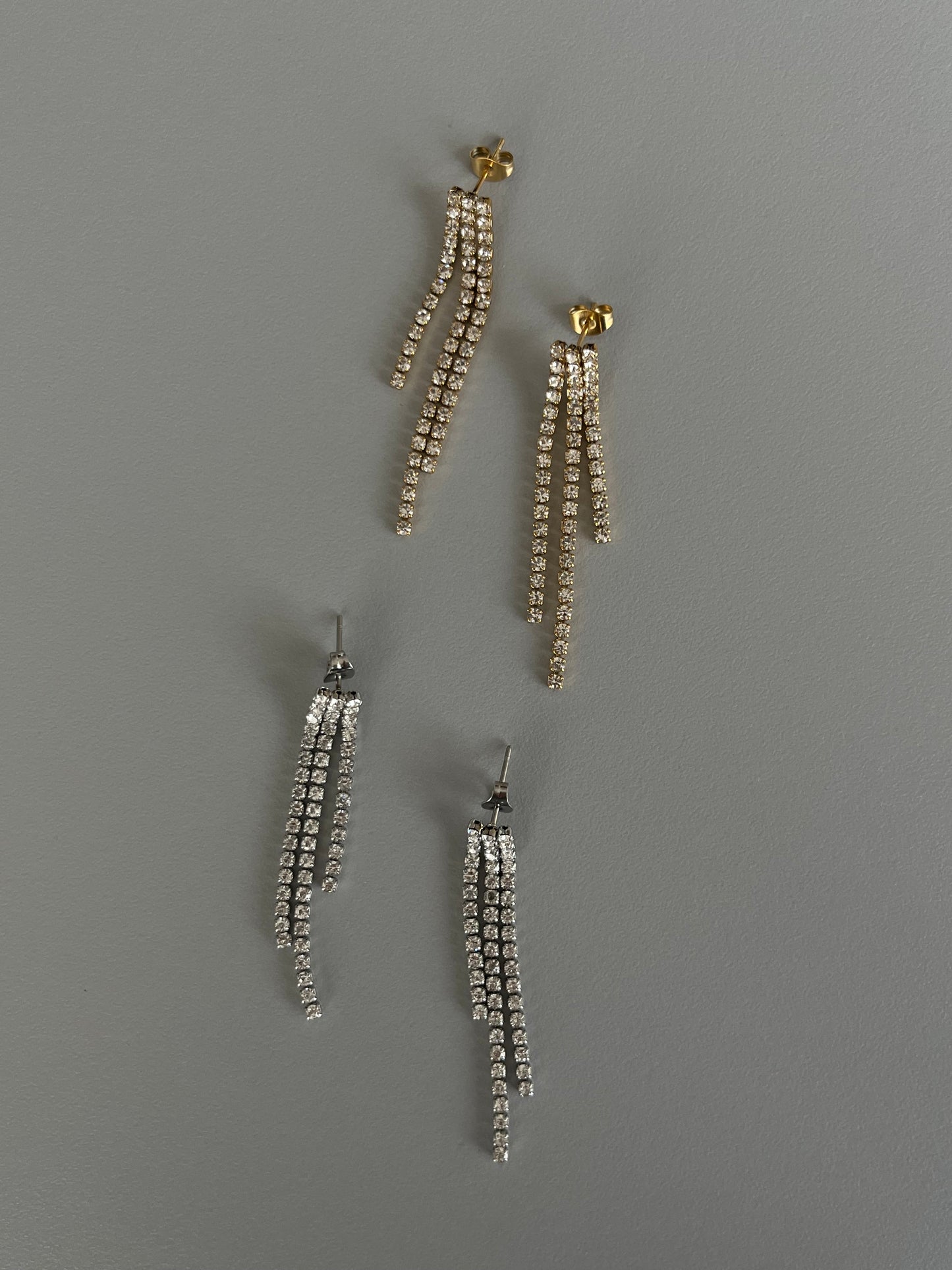Aretes cascada triple