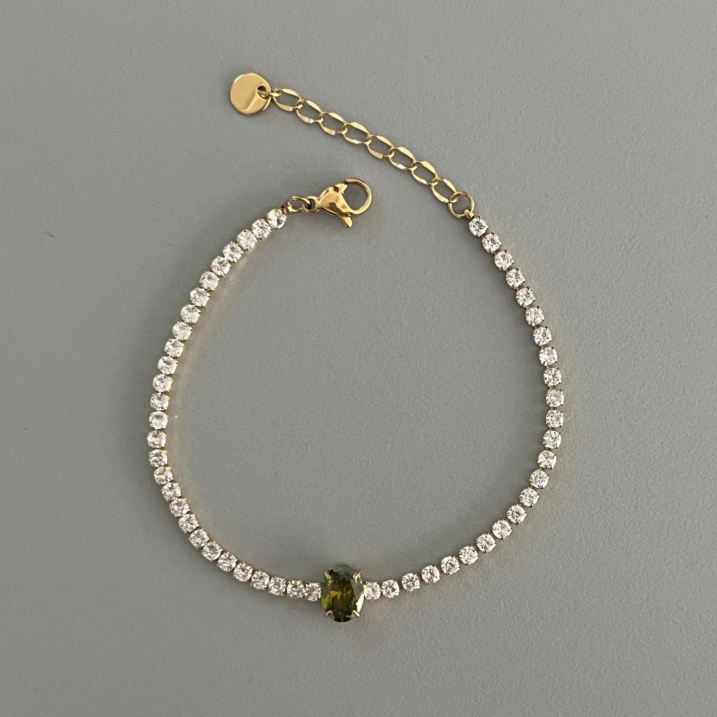 Pulsera óvalo verde
