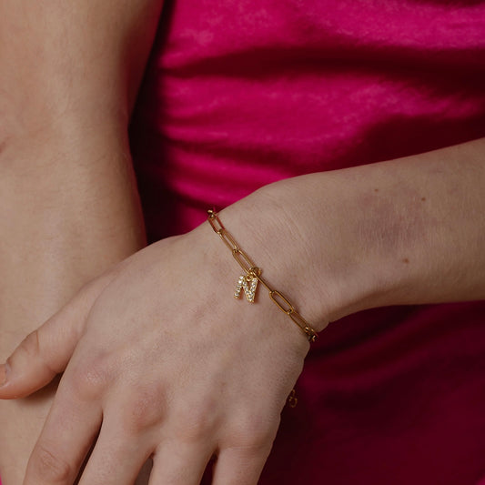 Pulsera eslabones con inicial