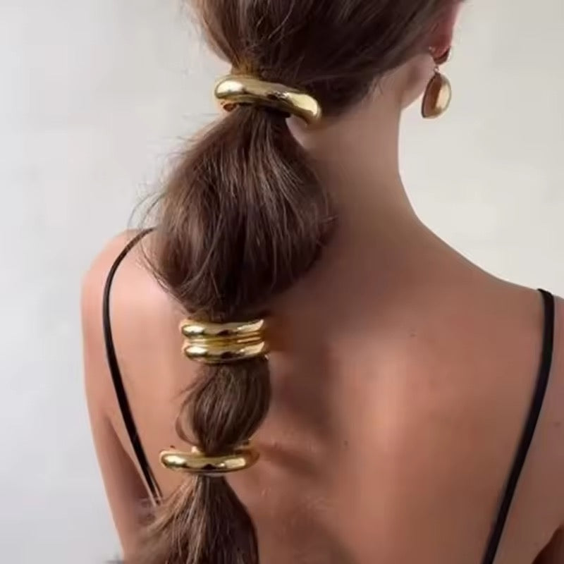 Set hair cuffs dorados