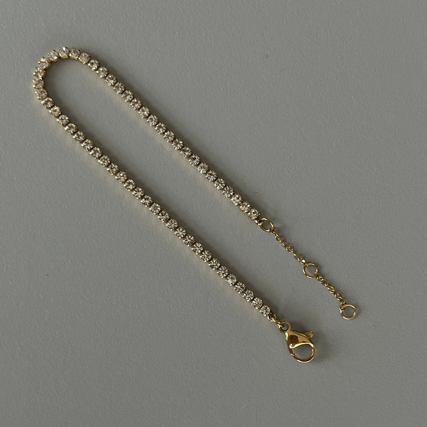 Pulsera tennis dorada
