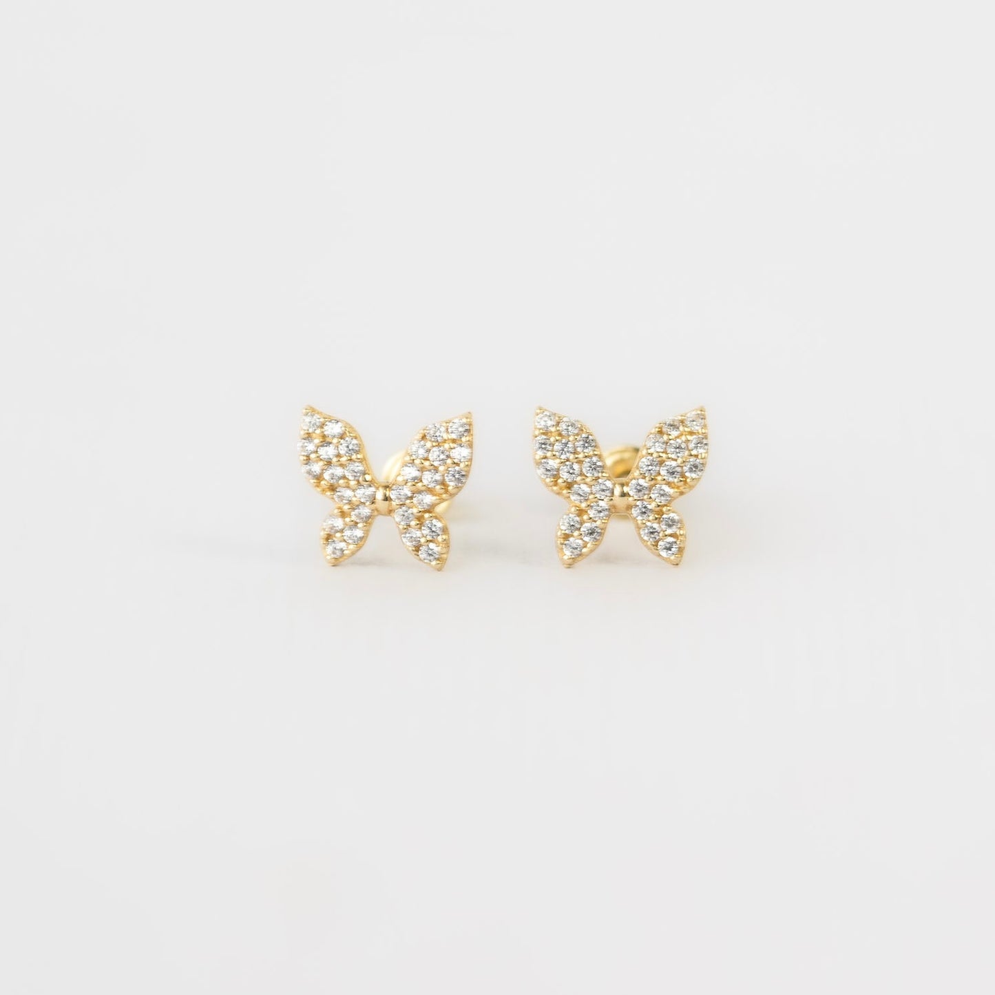 Aretes mariposa oro 10k