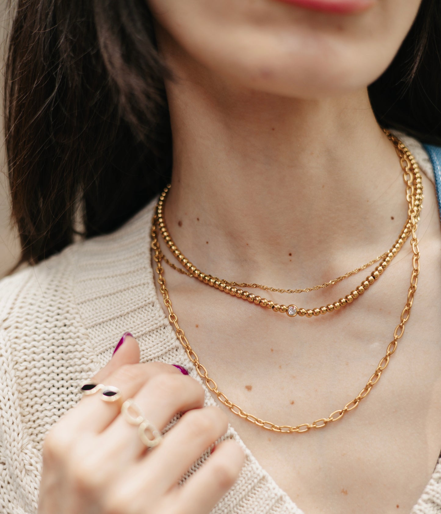 Collar perlas chicas