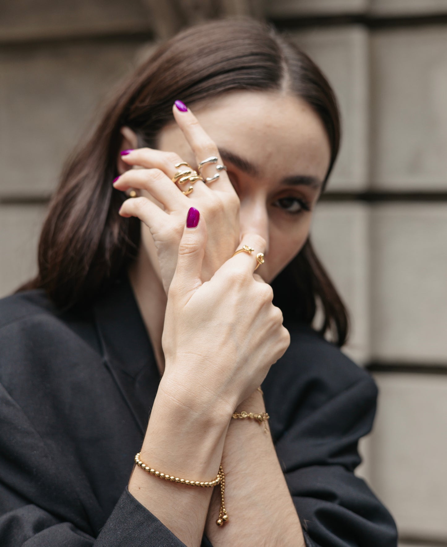 Pulsera ajustable perlas