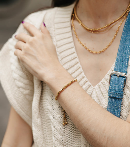 Pulsera ajustable perlas