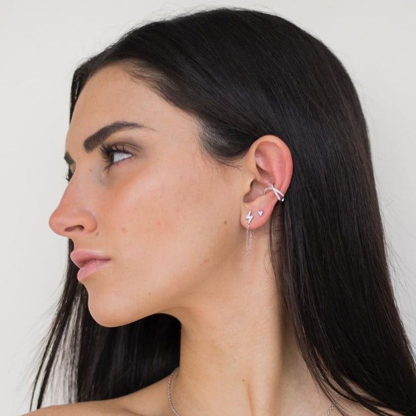 Piercing trío de zirconias