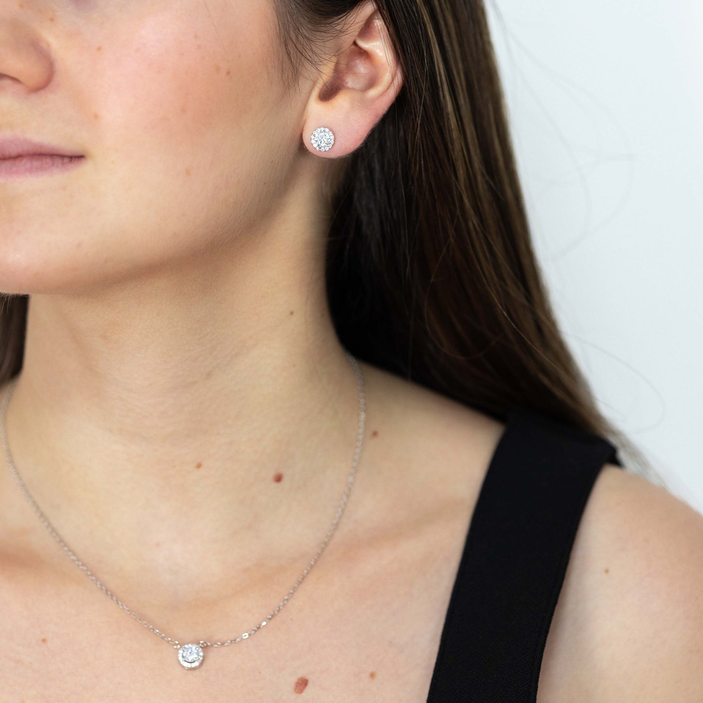 Aretes de círculo zirconia