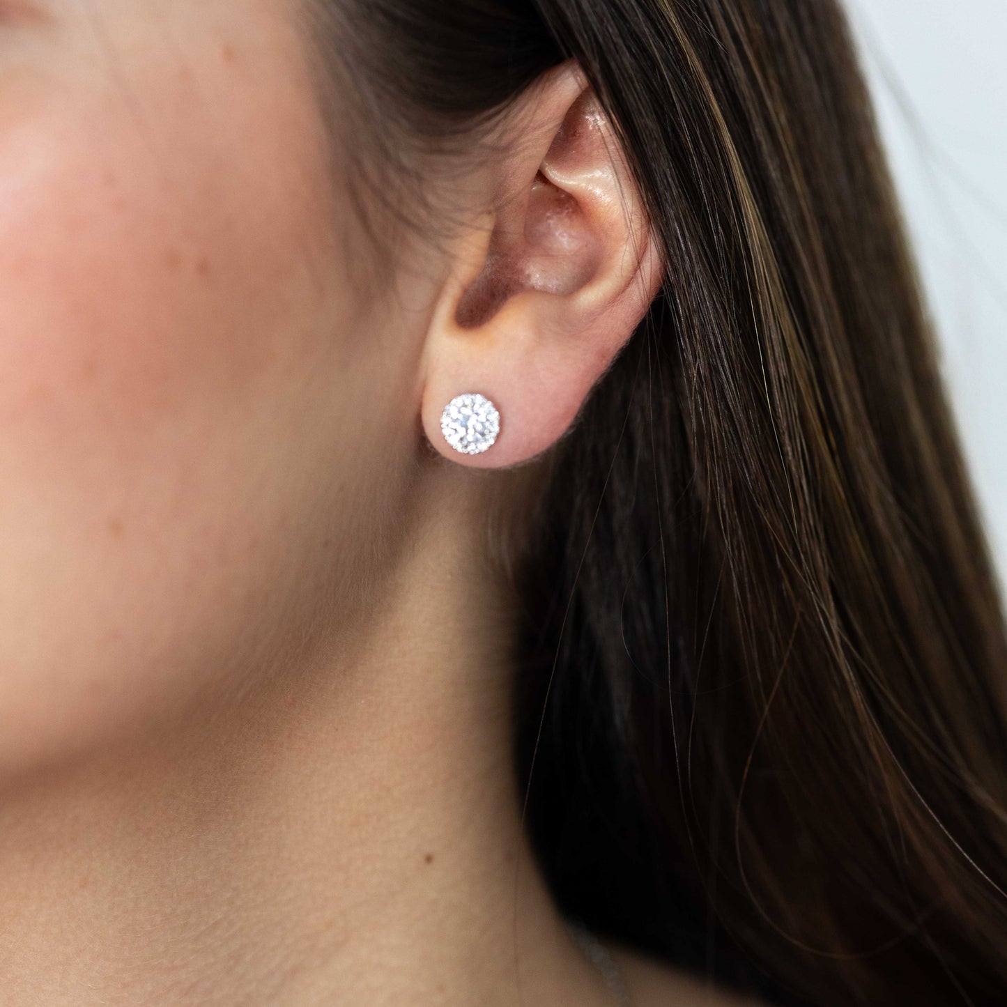 Aretes de círculo zirconia