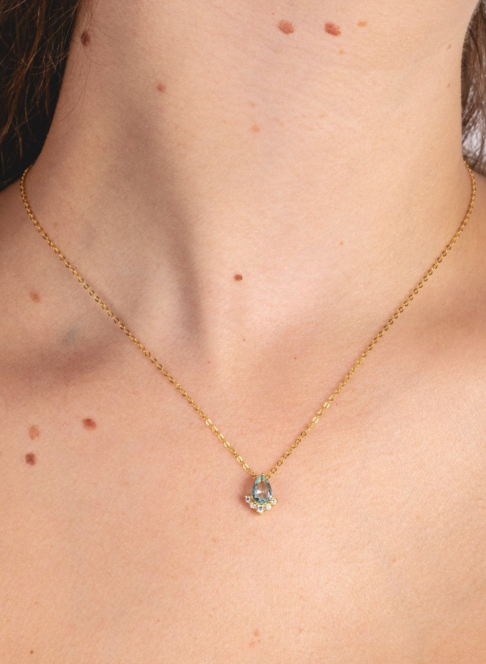 Collar gota turquesa