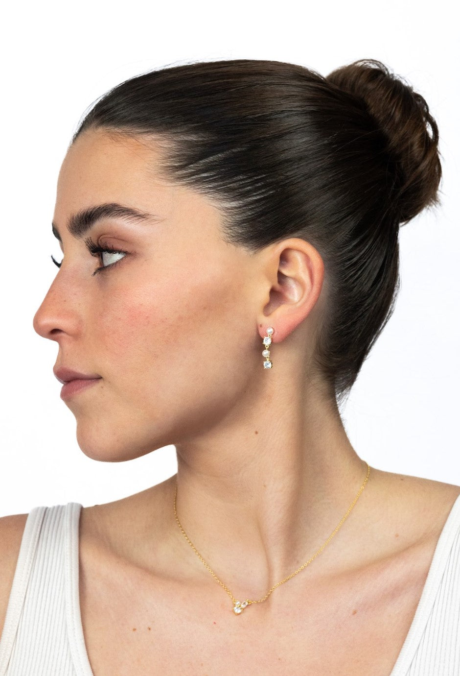 Collar zirconias y perla