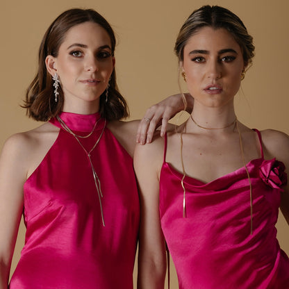 Aretes de hojas largos