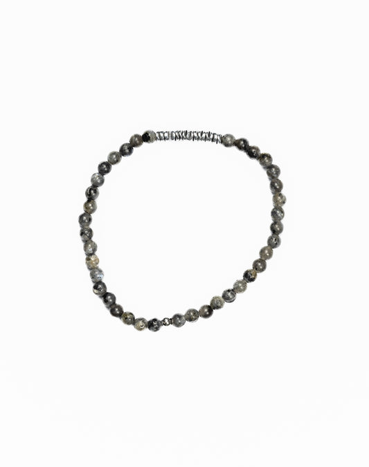 Pulsera piedras con plateado