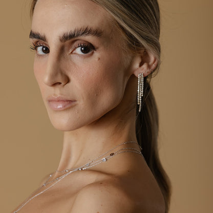 Aretes cascada triple
