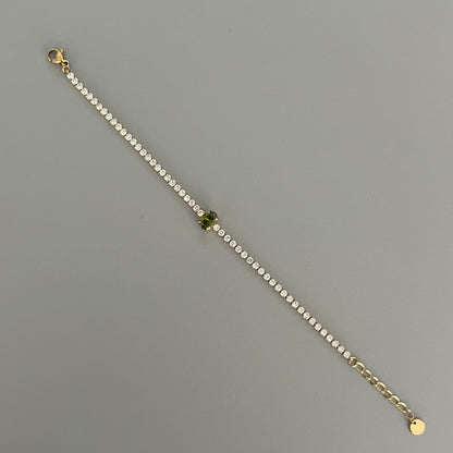 Pulsera óvalo verde
