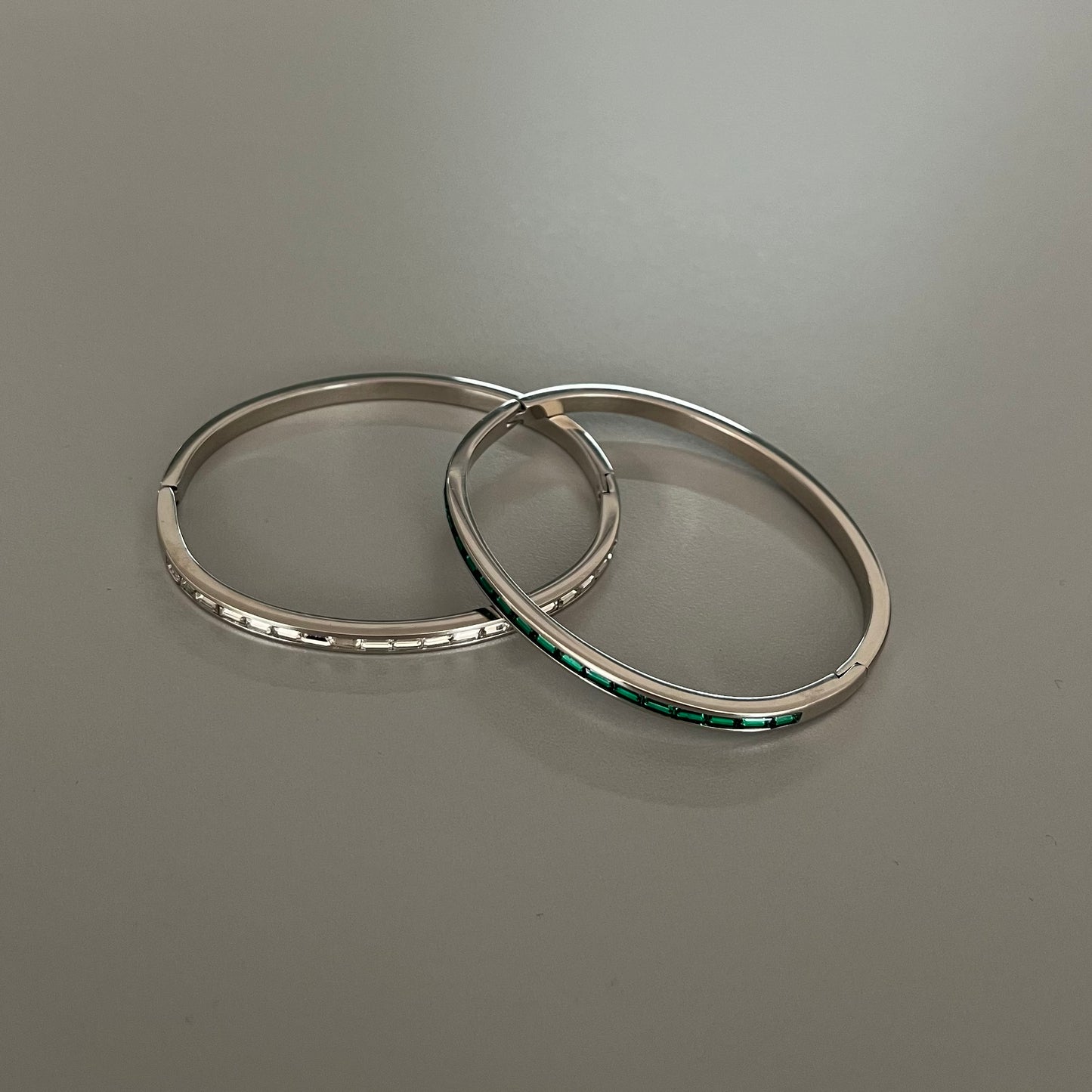 Brazalete baguette plateado