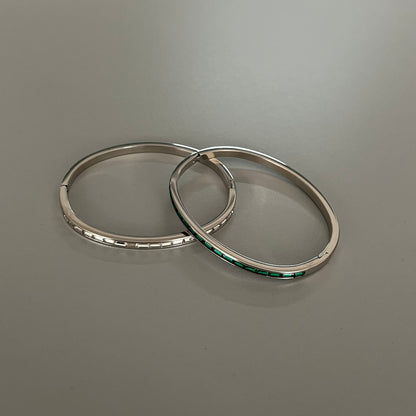 Brazalete baguette plateado