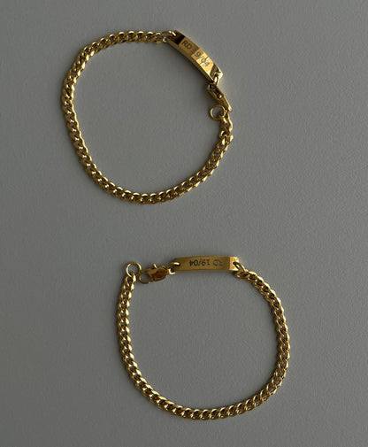 Pulsera cadena con placa