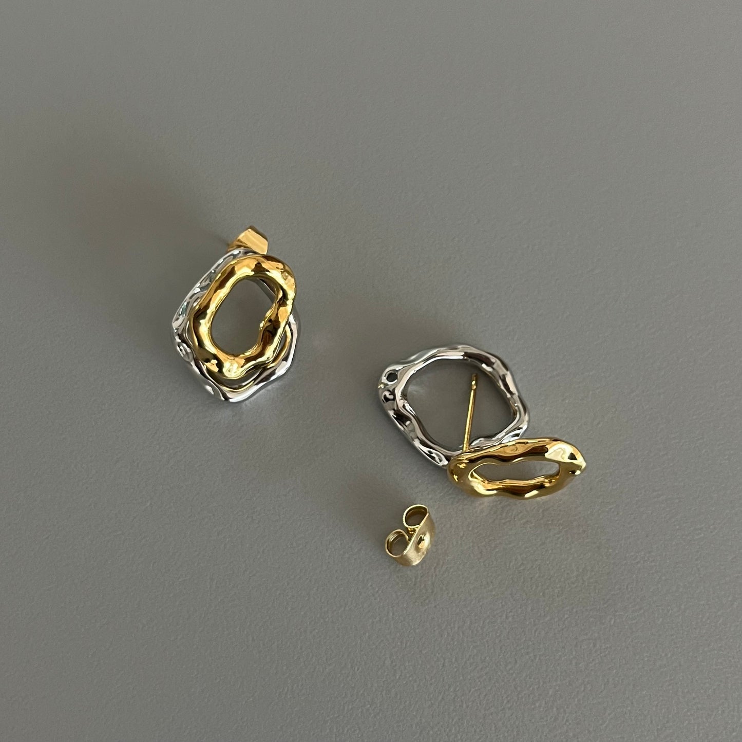 Aretes aros combinados