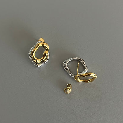 Aretes aros combinados