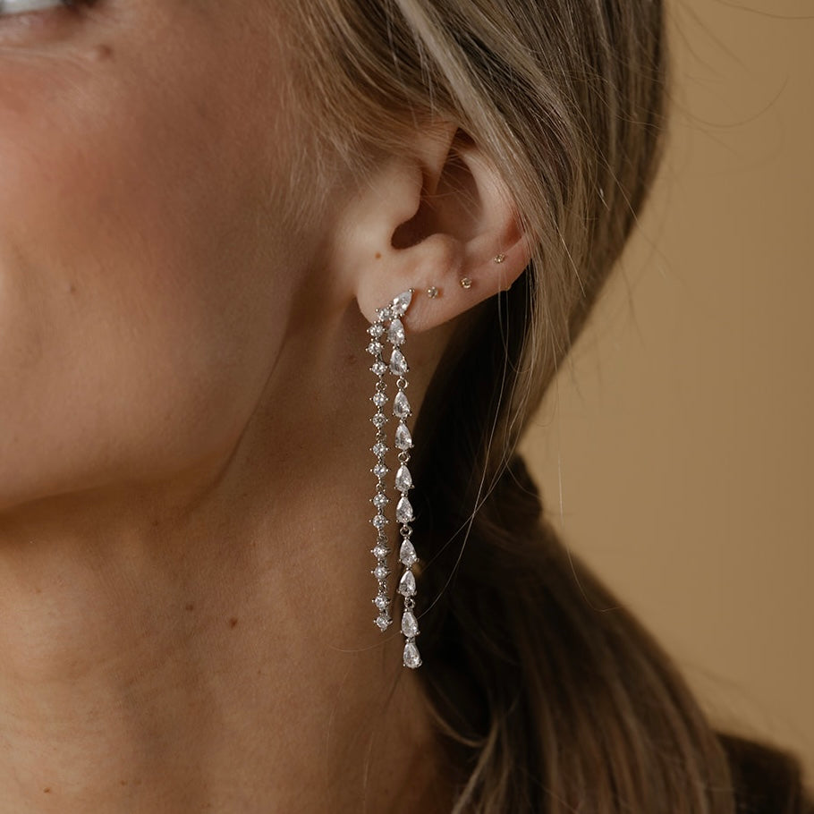 Aretes cascada de gotas