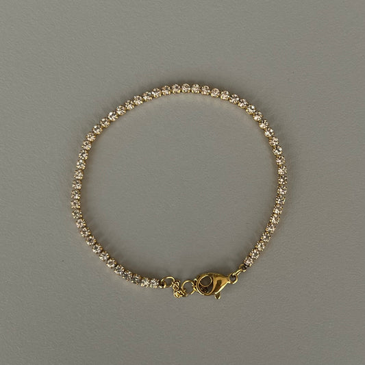 Pulsera tennis dorada