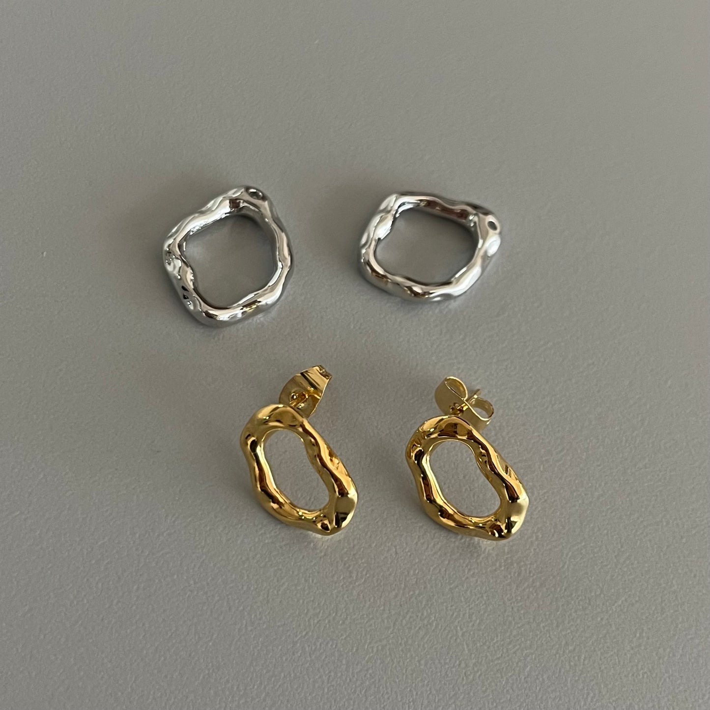 Aretes aros combinados