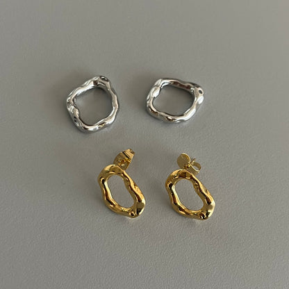 Aretes aros combinados