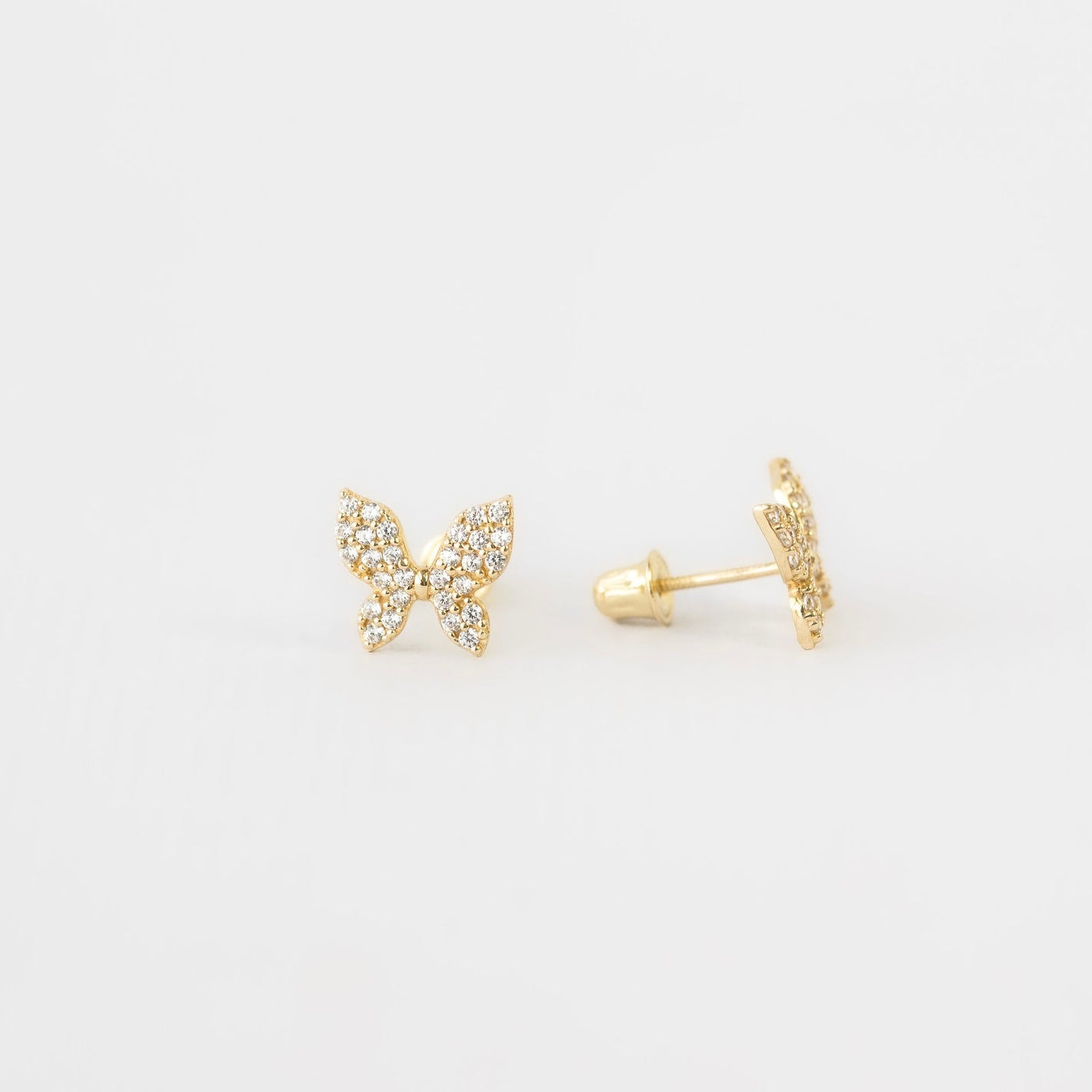 Aretes mariposa oro 10k