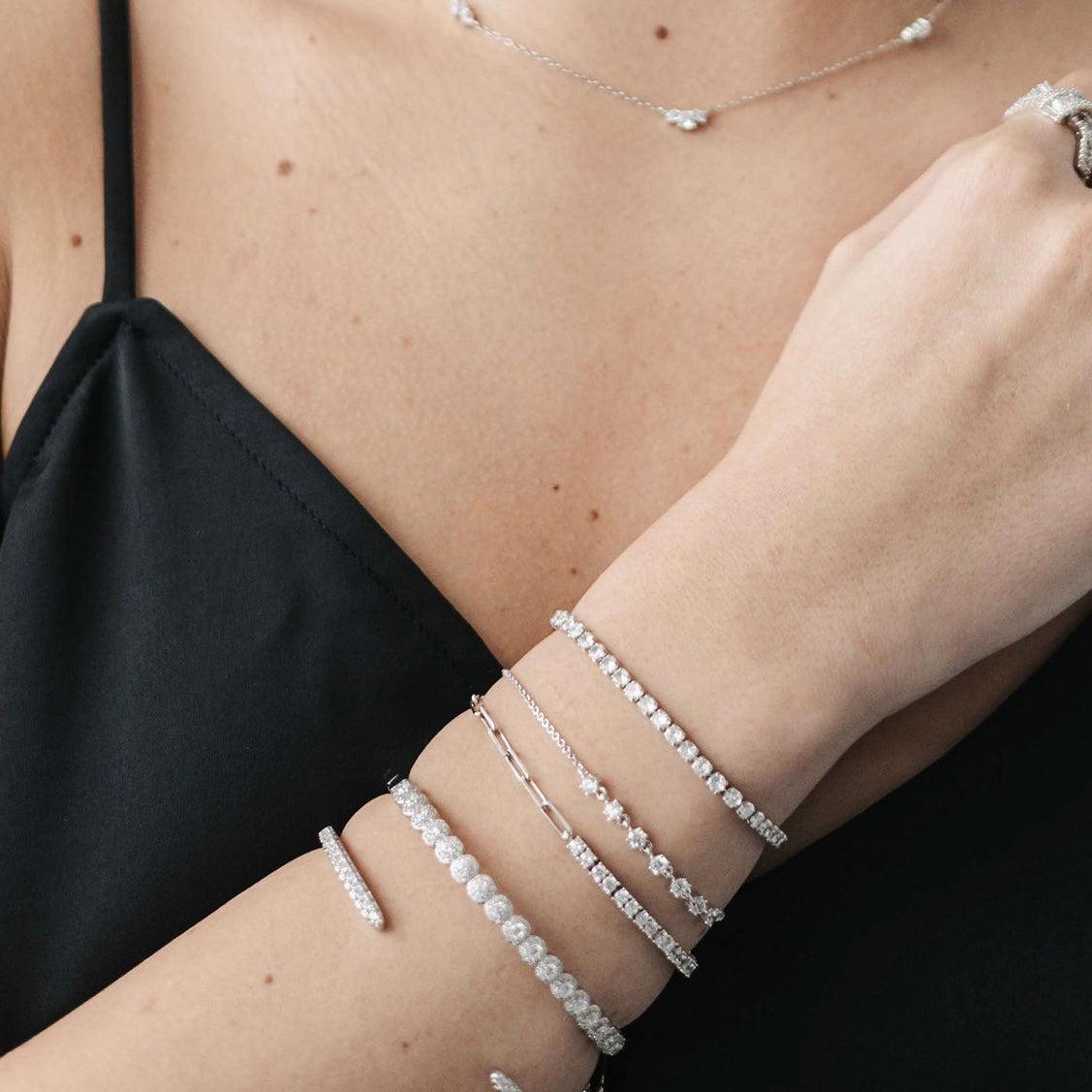 Pulsera con zirconias de Plata