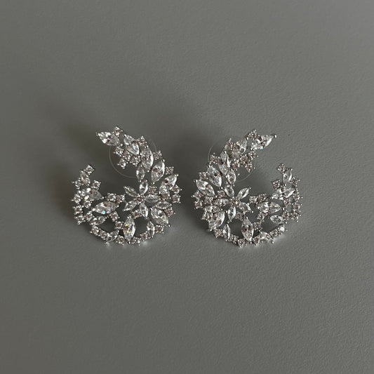 Aretes flor espejo