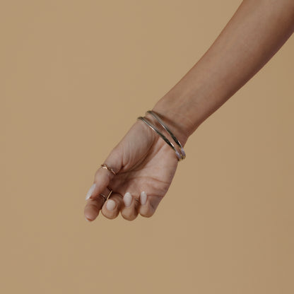 Brazalete baguette plateado