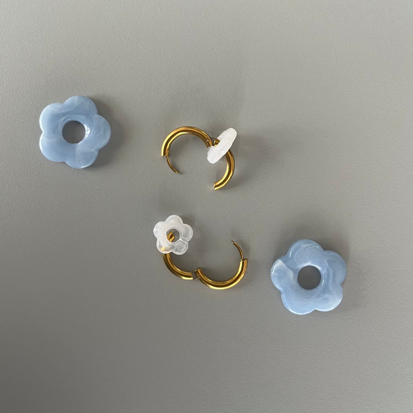 Set flores azules