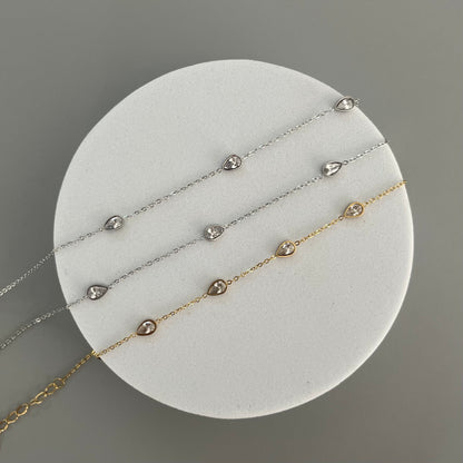 Collar zirconias de gota