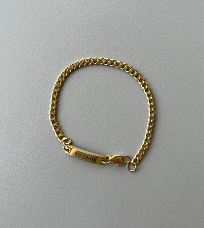 Pulsera cadena con placa
