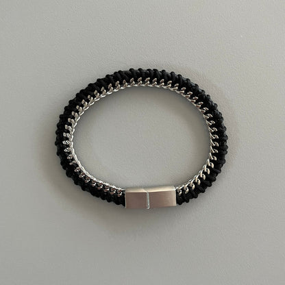 Pulsera cadena con cuerda
